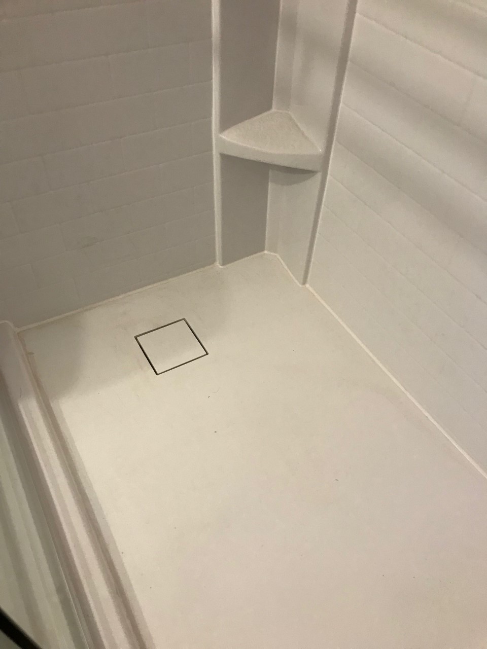 Corian Base Square Drain Custom Shower Bases